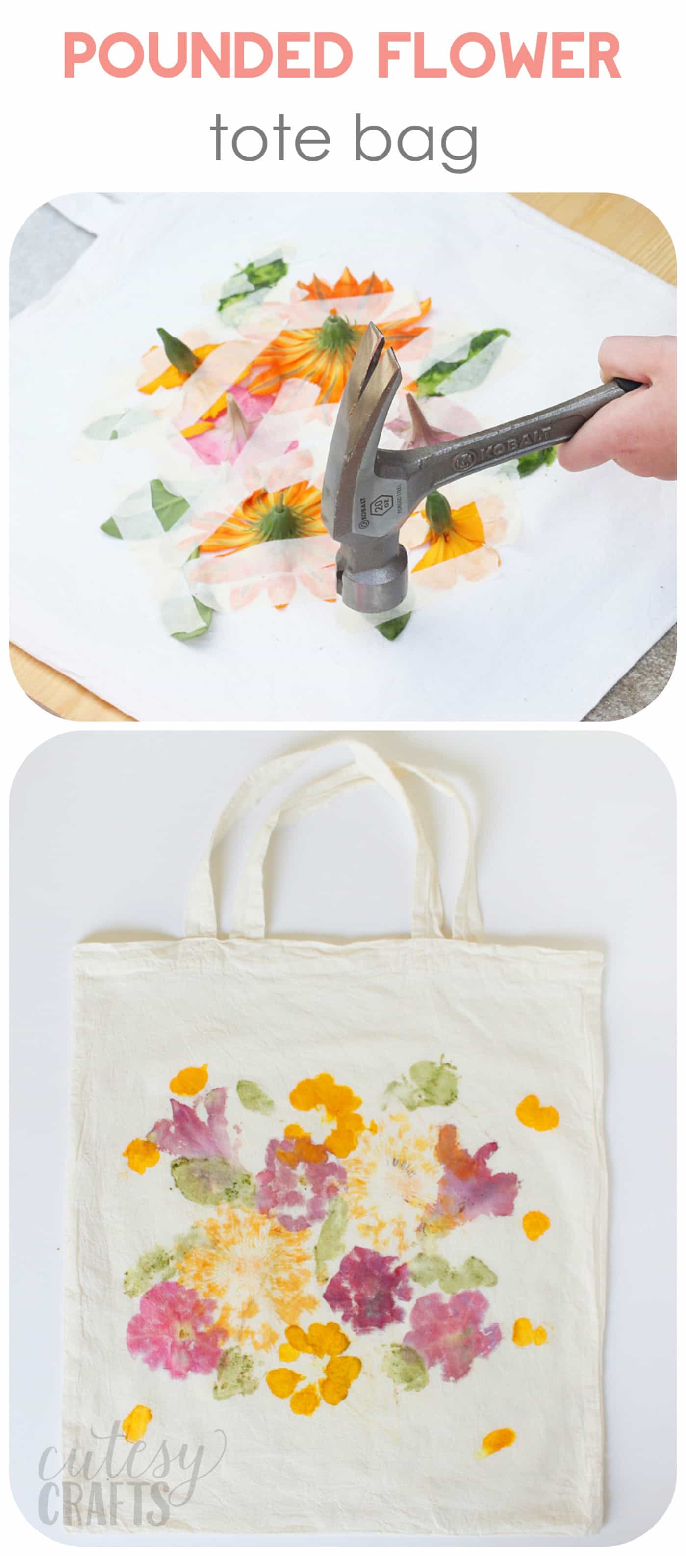 Mother's Day Gift: Pounded Flower Tote Bag - DIY Candy