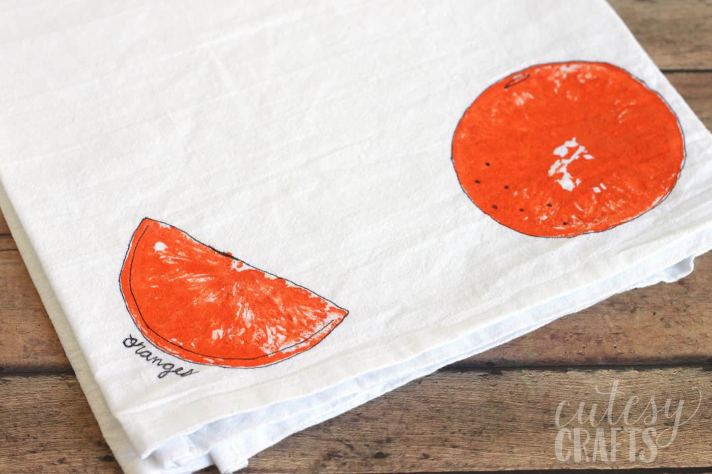 EASY and Fun Fruit Stamping on Tea Towels DIY Candy