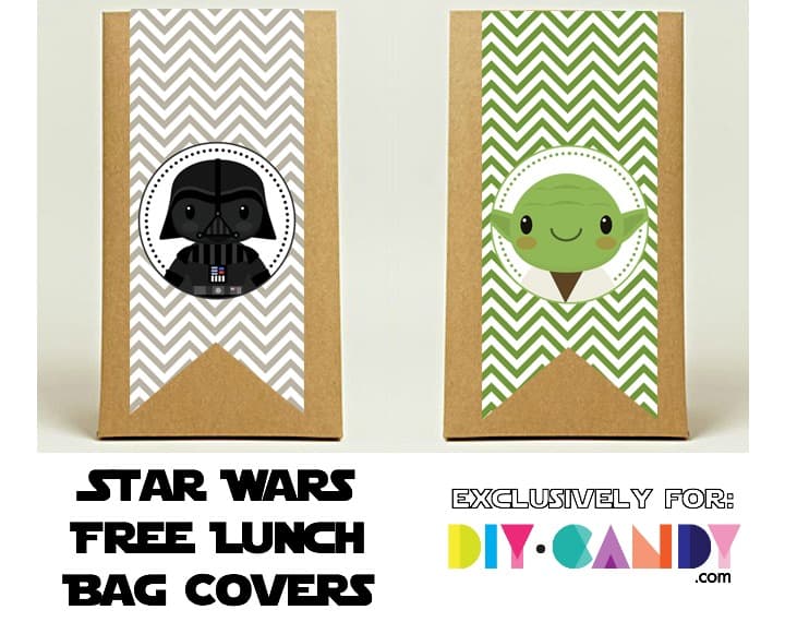 Free Star Wars Printables Lunch Bag Covers Diy Candy