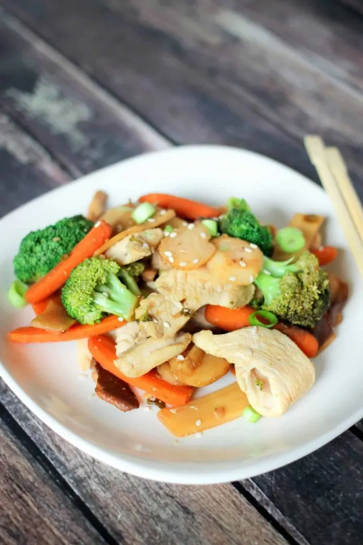 Healthy stir fry with vegetables