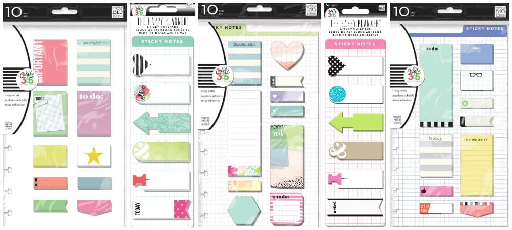 Sticky notes for Happy Planner