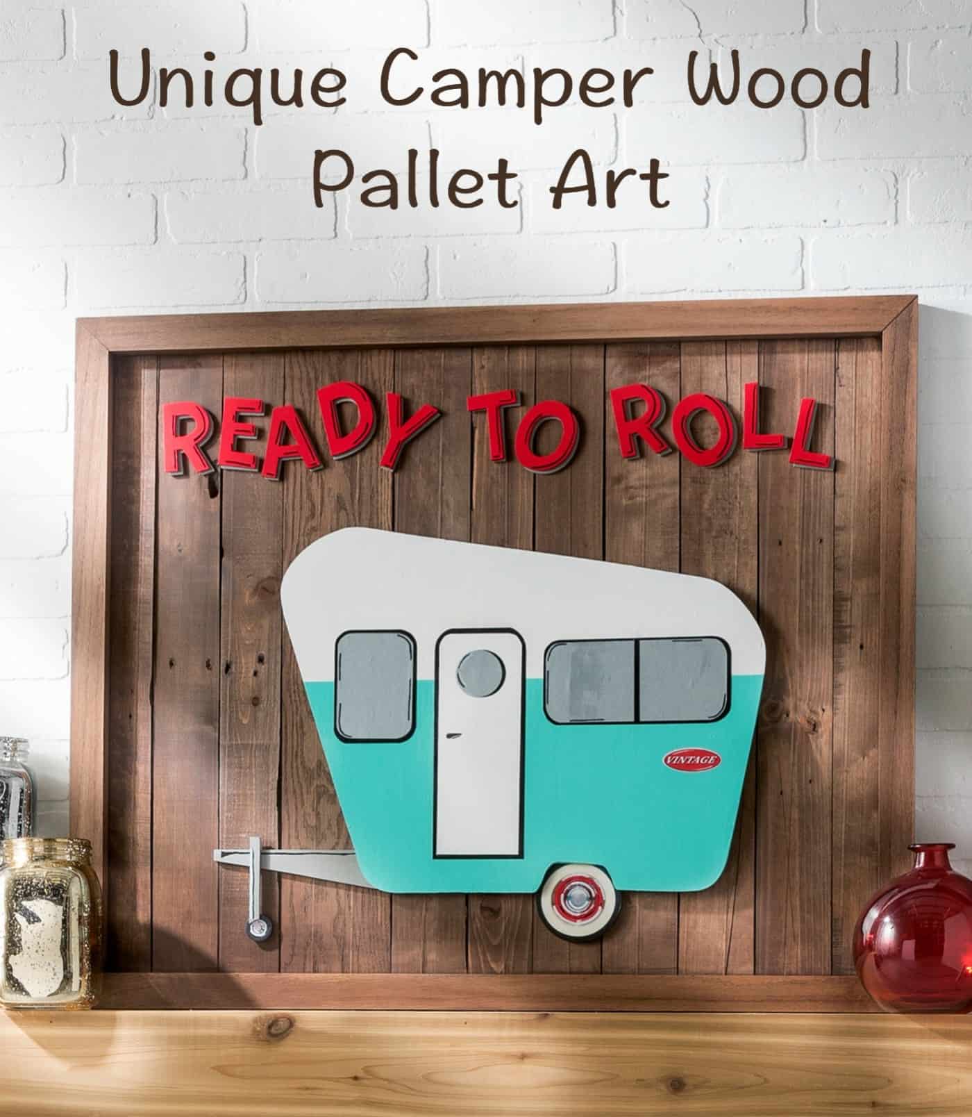 DIY vintage camper art using a pallet