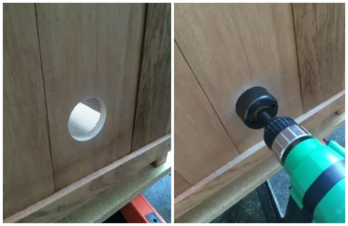 Drilling a doorknob hole in the side