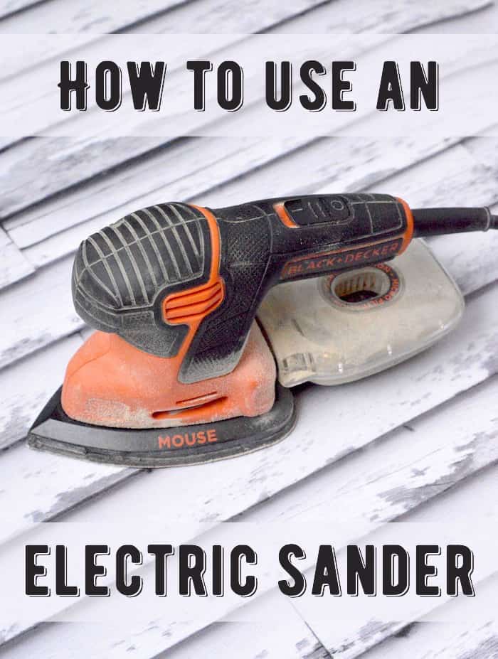 How to use an electric sander