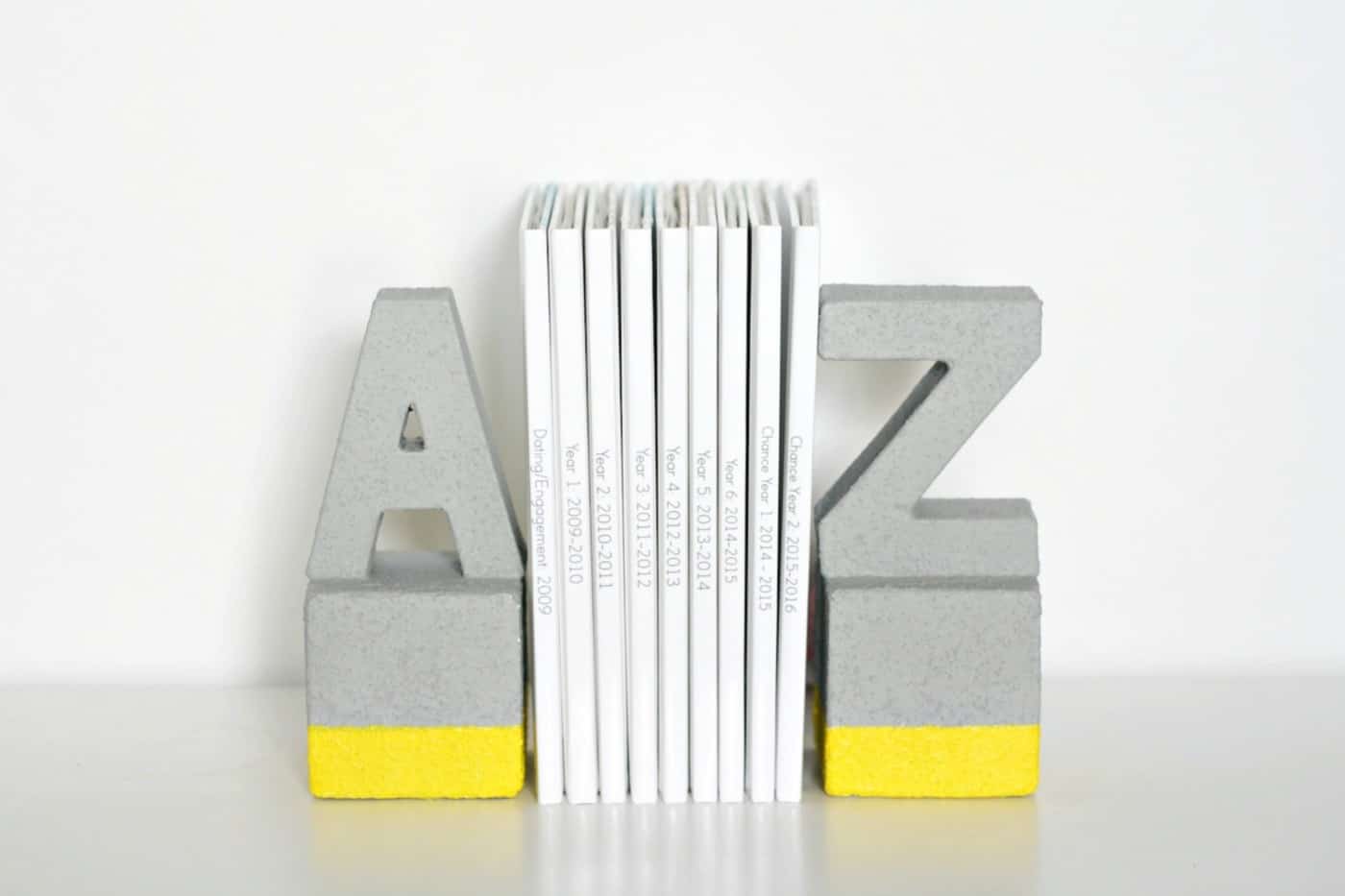 Faux Concrete DIY Book Ends - DIY Candy