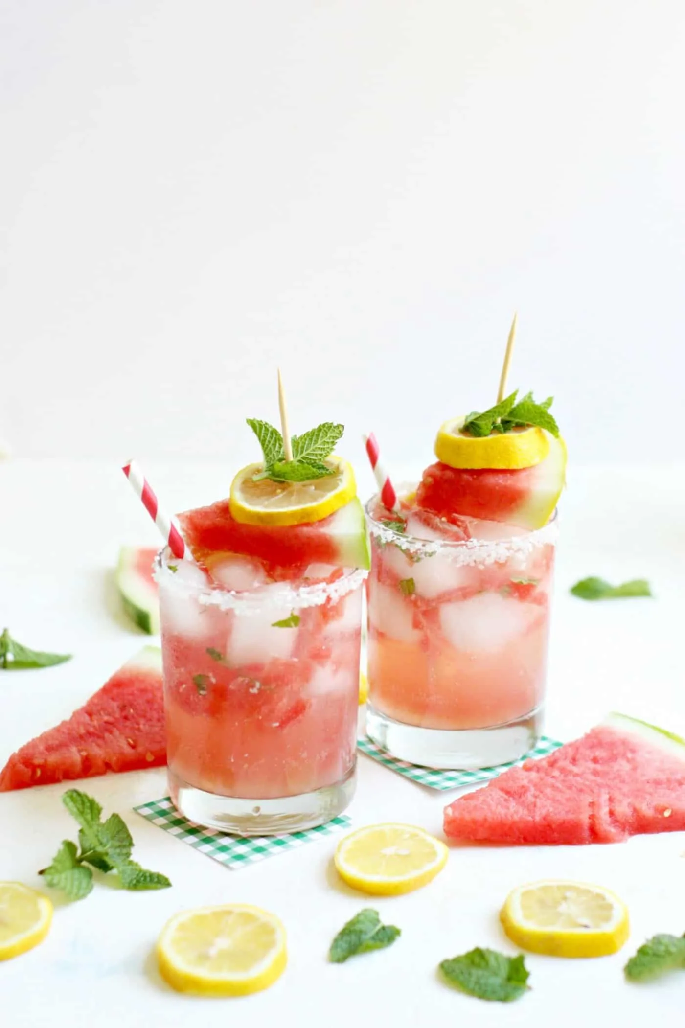 This homemade lemonade recipe combines some of the most delicious flavors of summer: sweet watermelon, tart lemon, and the cool flavor of mint!