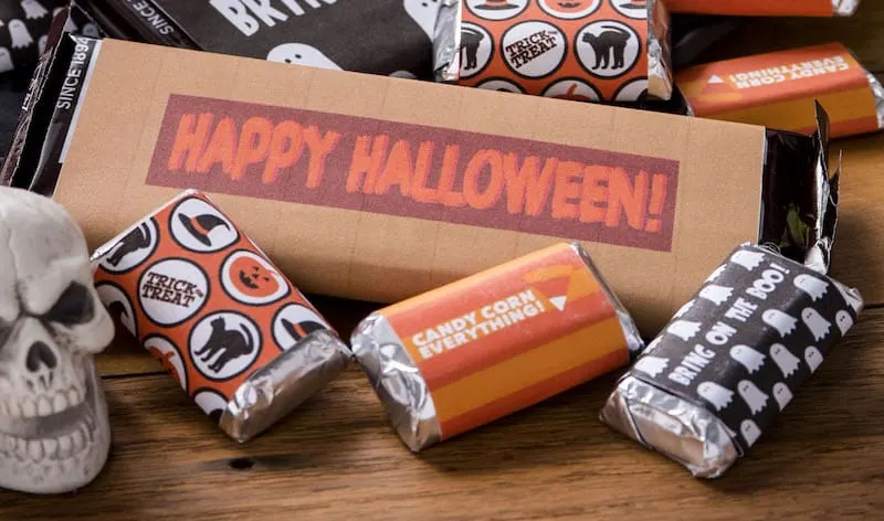 Printable Candy Bar Wrappers For Halloween Free Diy Candy