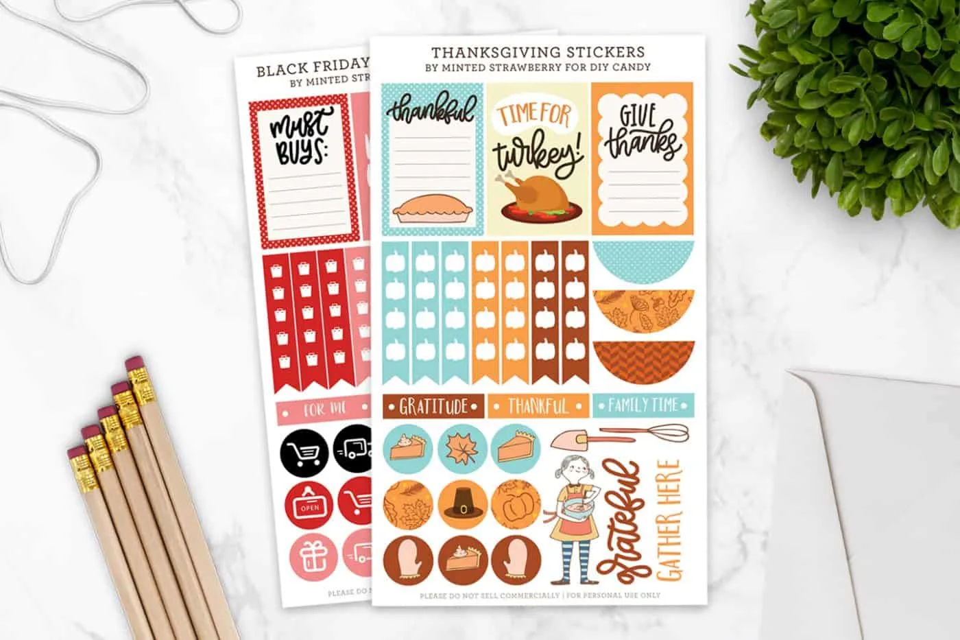 FALL Shopping PRINTABLE Stickers Black Friday Planner Kit 