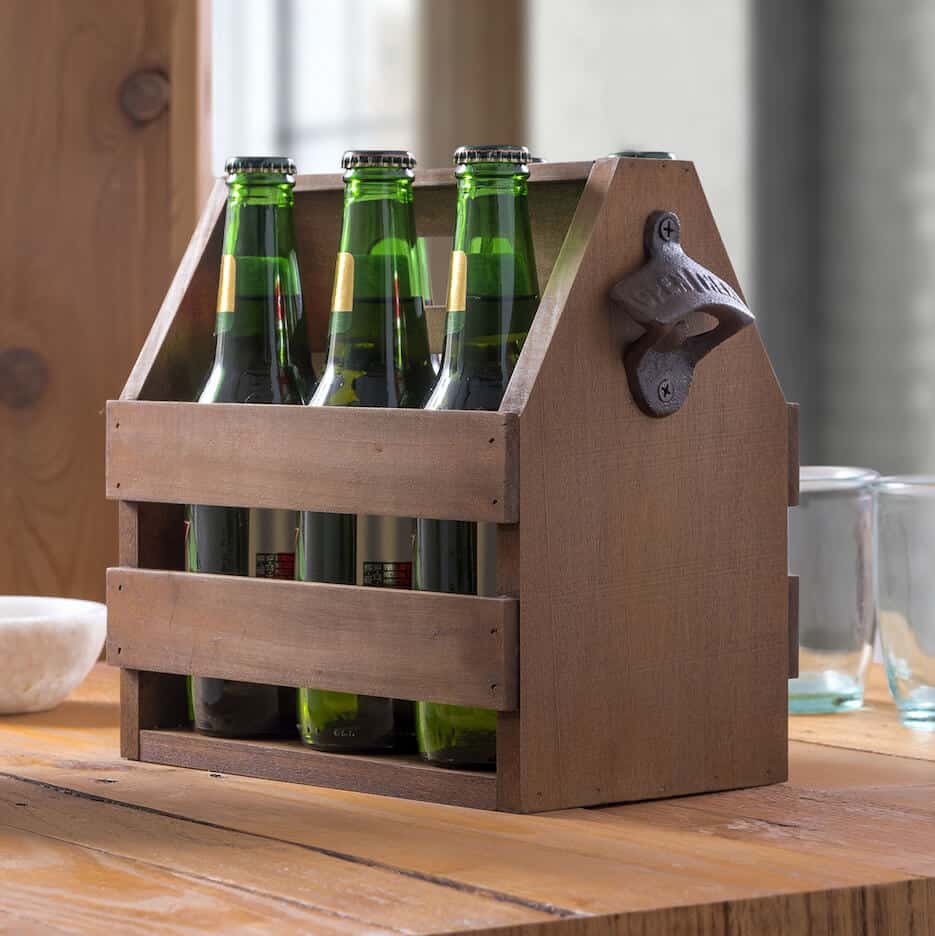 how to make a wooden beer caddy in six steps - diy candy