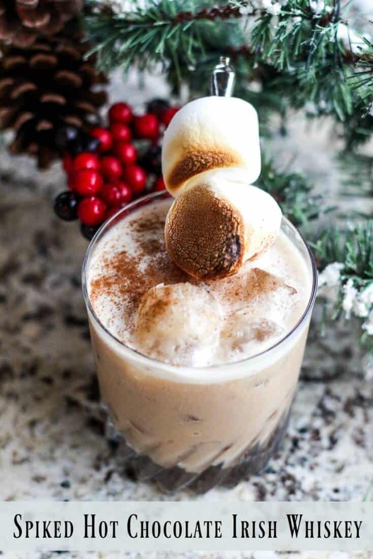 Spiked Hot Chocolate Whiskey with Marshmallows
