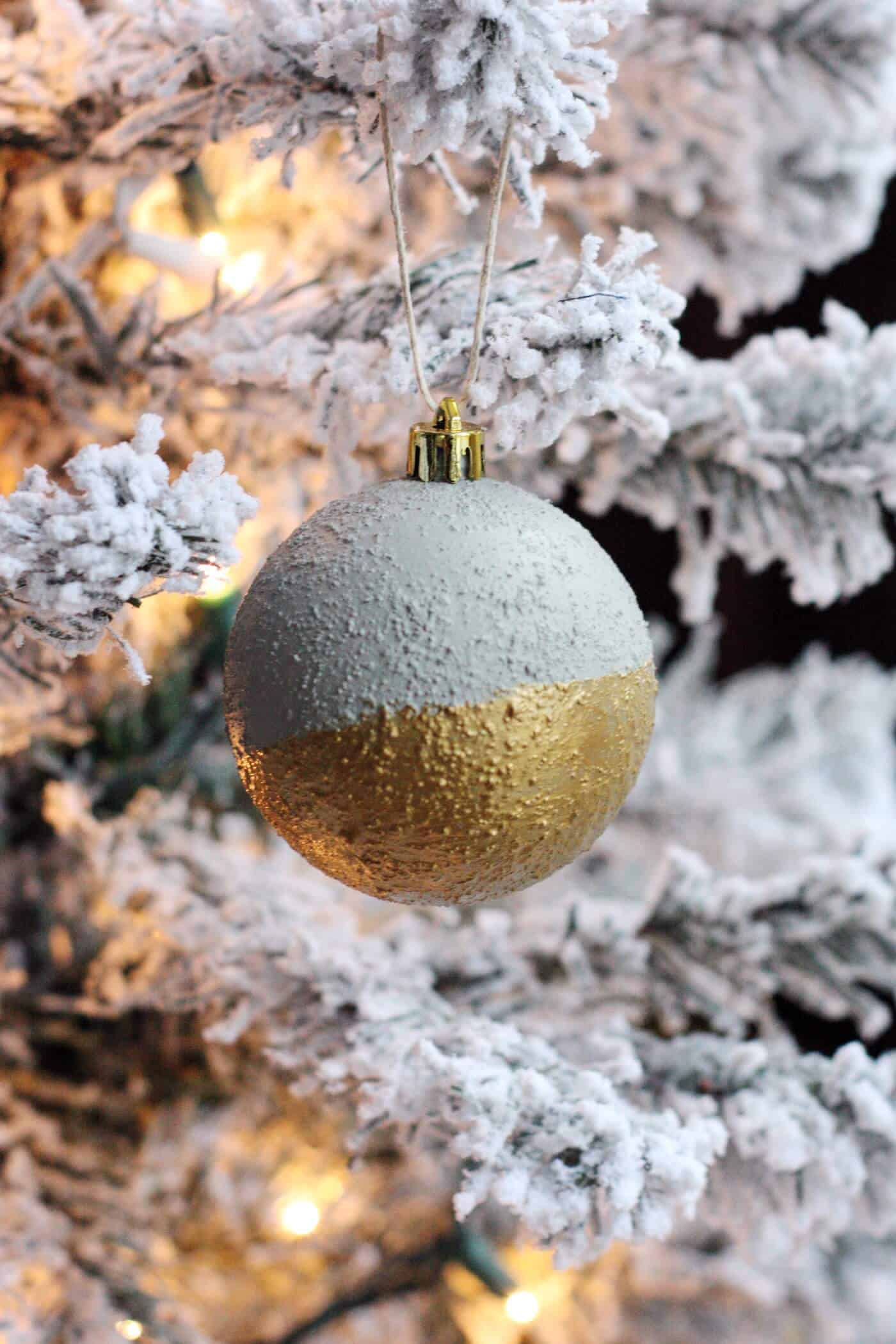 Faux Concrete Ornaments for a Unique Christmas Tree
