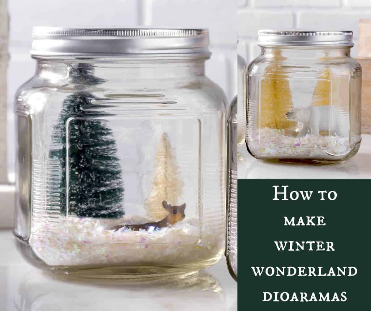 Are you looking for winter wonderland decorations? These jars are so easy to put together with a few simple supplies! Great for mantel decor.