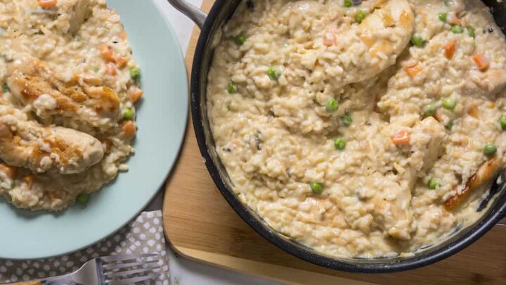 Creamy Chicken Risotto Recipe (Simple & Easy!!!)