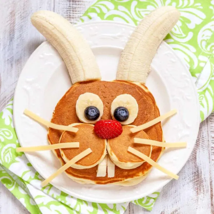 Easter breakfast ideas - Easter bunny pancakes