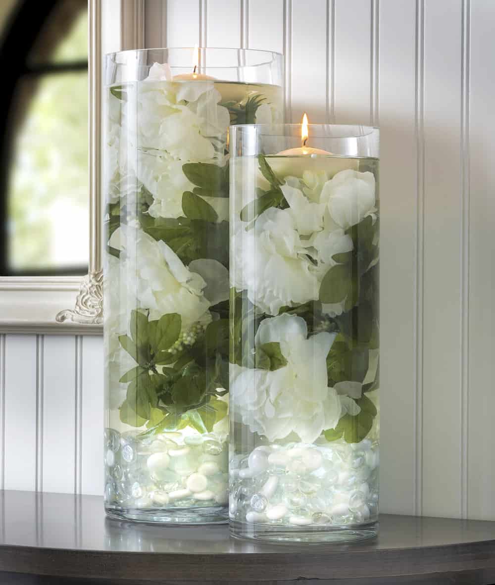 Glowing Floral DIY Wedding Centerpieces DIY Candy   Floating Flower Candles DIY Wedding Centerpieces 