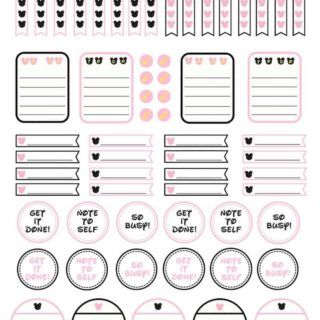 If you are a huge Disney AND planner fan, you're going to love these Disney planner stickers! They come in Mickey and Minnie themes and are completely free.