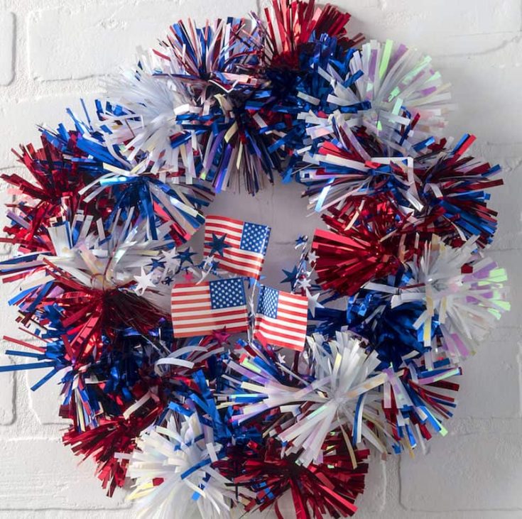 Patriotic wreath for the 4th of July