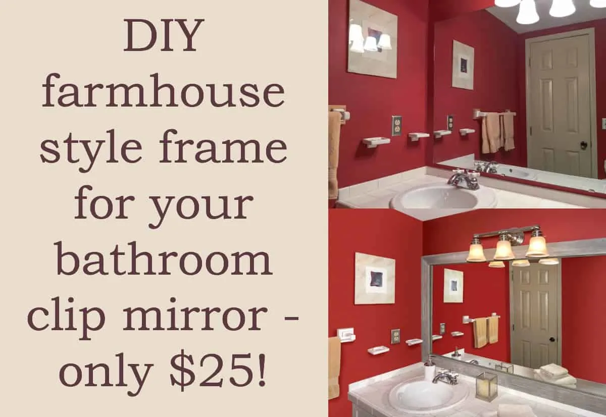 Make A Mirror Frame For The Bathroom, Red Framed Bathroom Mirror