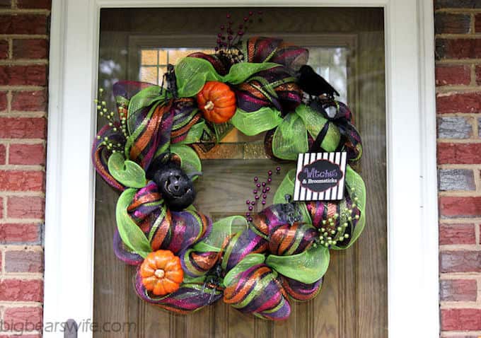 mesh ribbon wreath