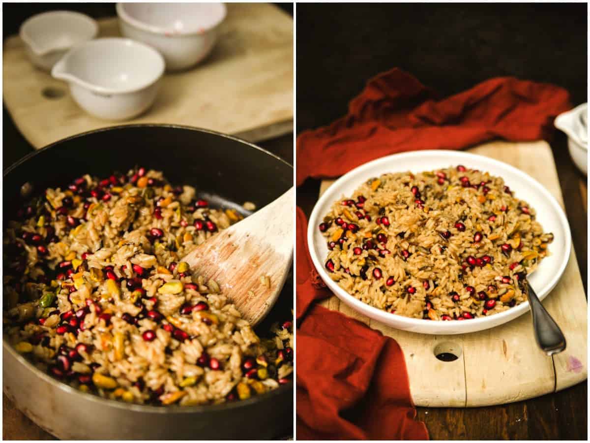 This unique (and delicious) wild rice pilaf recipe is perfect for a Thanksgiving side dish. If you love pomegranates, you'll definitely love this!