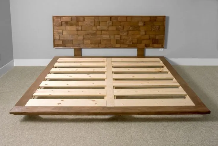 This Diy Platform Bed Frame Is, Slim Cal King Bed Frame With Storage Plans