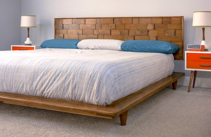 Mid Century Modern DIY Wood Headboard - DIY Candy