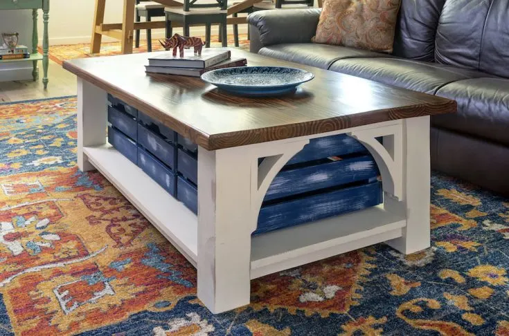 Diy Coffee Table With Storage, Small Coffee Table With Blanket Storage