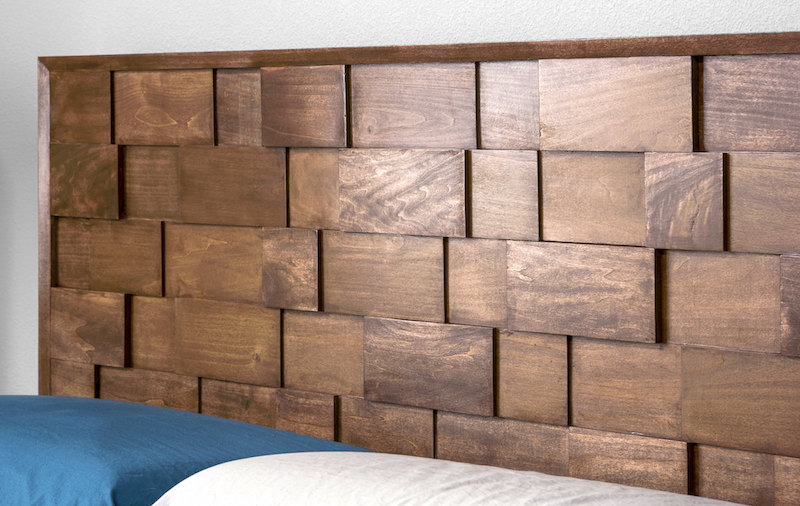 DIY Wood Headboard Mid Century Modern Inspired DIY Candy   Mid Century Modern DIY Headboard 