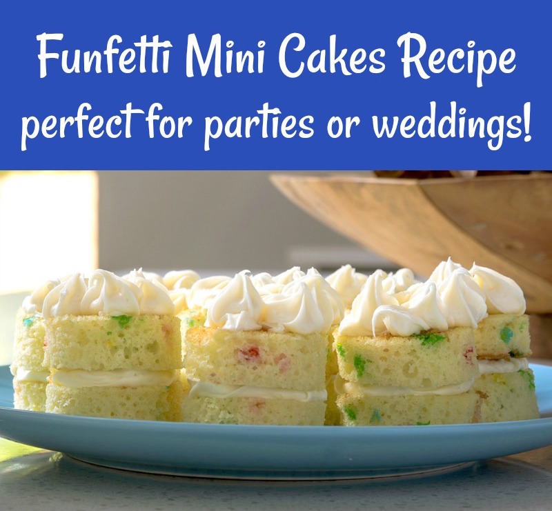 Funfetti Mini Cakes Recipe perfect for parties or weddings