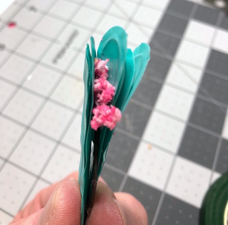 Make six washi tape petals