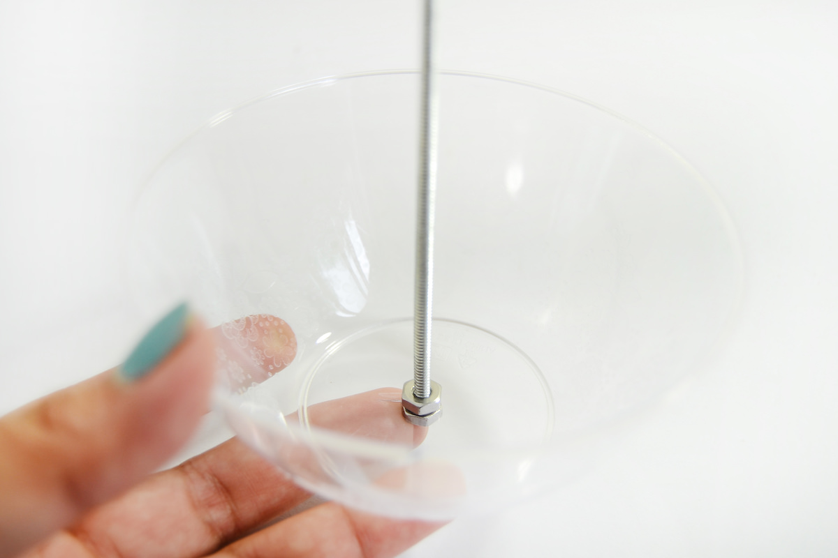 Secure the rod with hex nuts