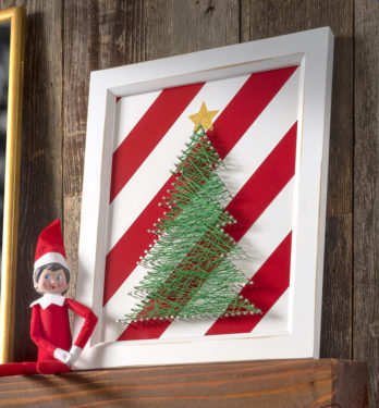 Cool Christmas String Art (with a Free Template!) - DIY Candy