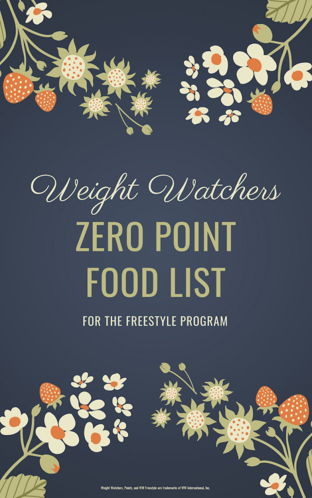 Weight Watchers Zero Point Foods (Free Printable PDF!) DIY Candy