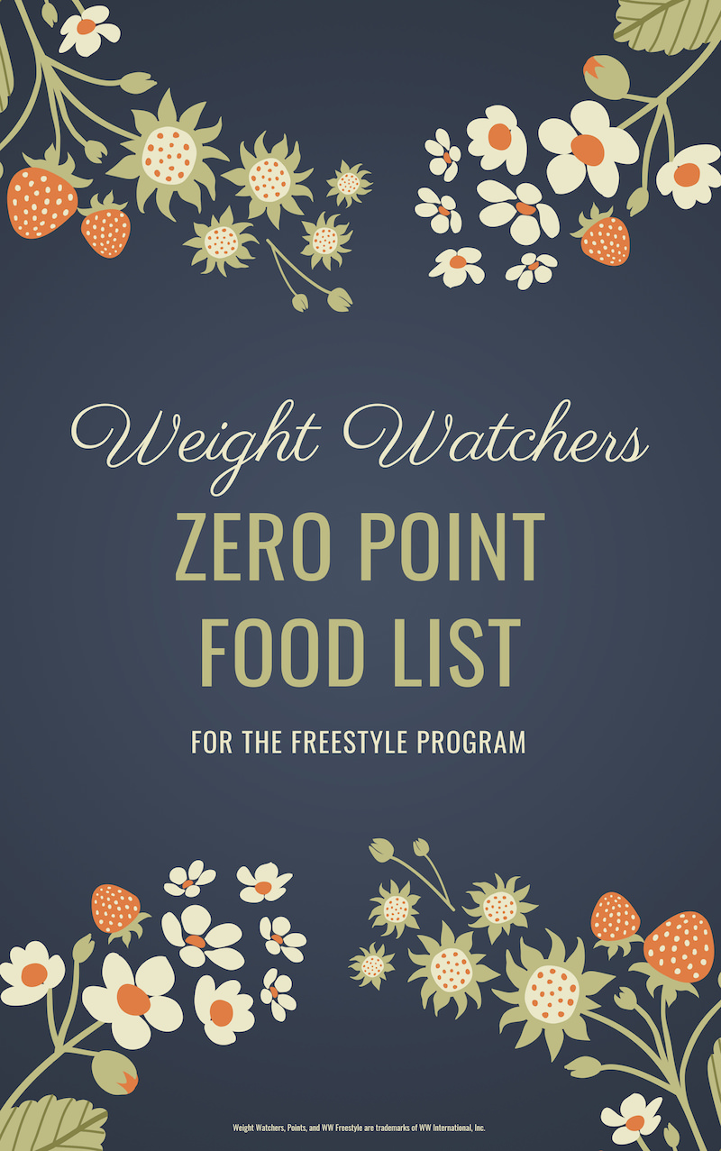 Weight Watchers Zero Point Foods Printable PDF