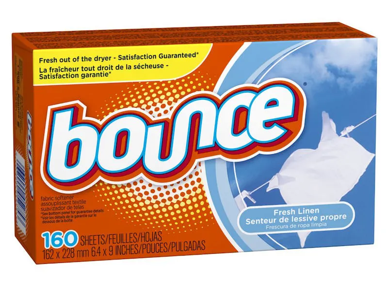 Bounce Dryer Sheets Calm Static in Your Hair