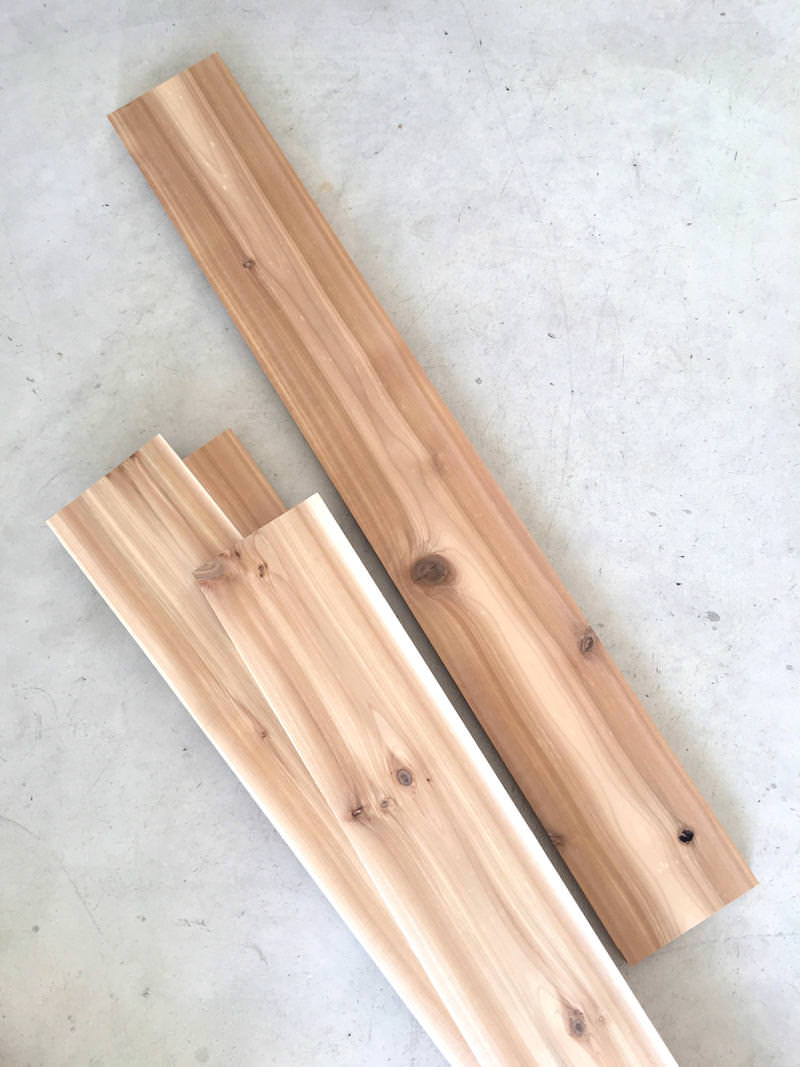 Cedar decking planks