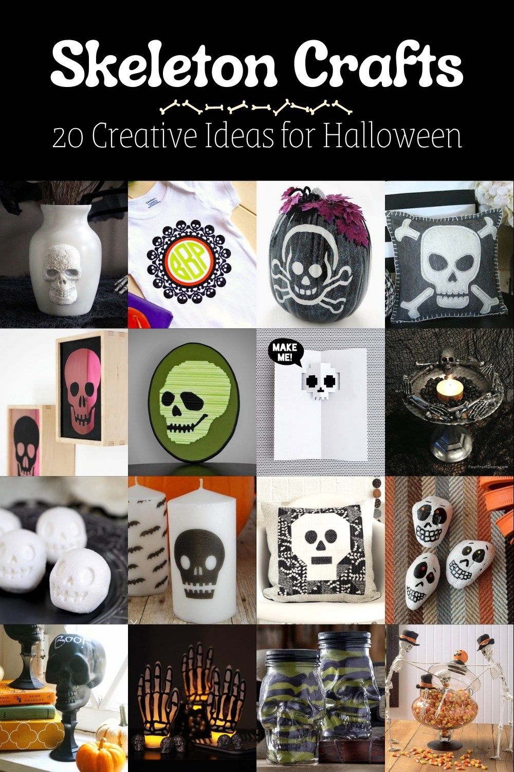 20 Skeleton Crafts for Halloween
