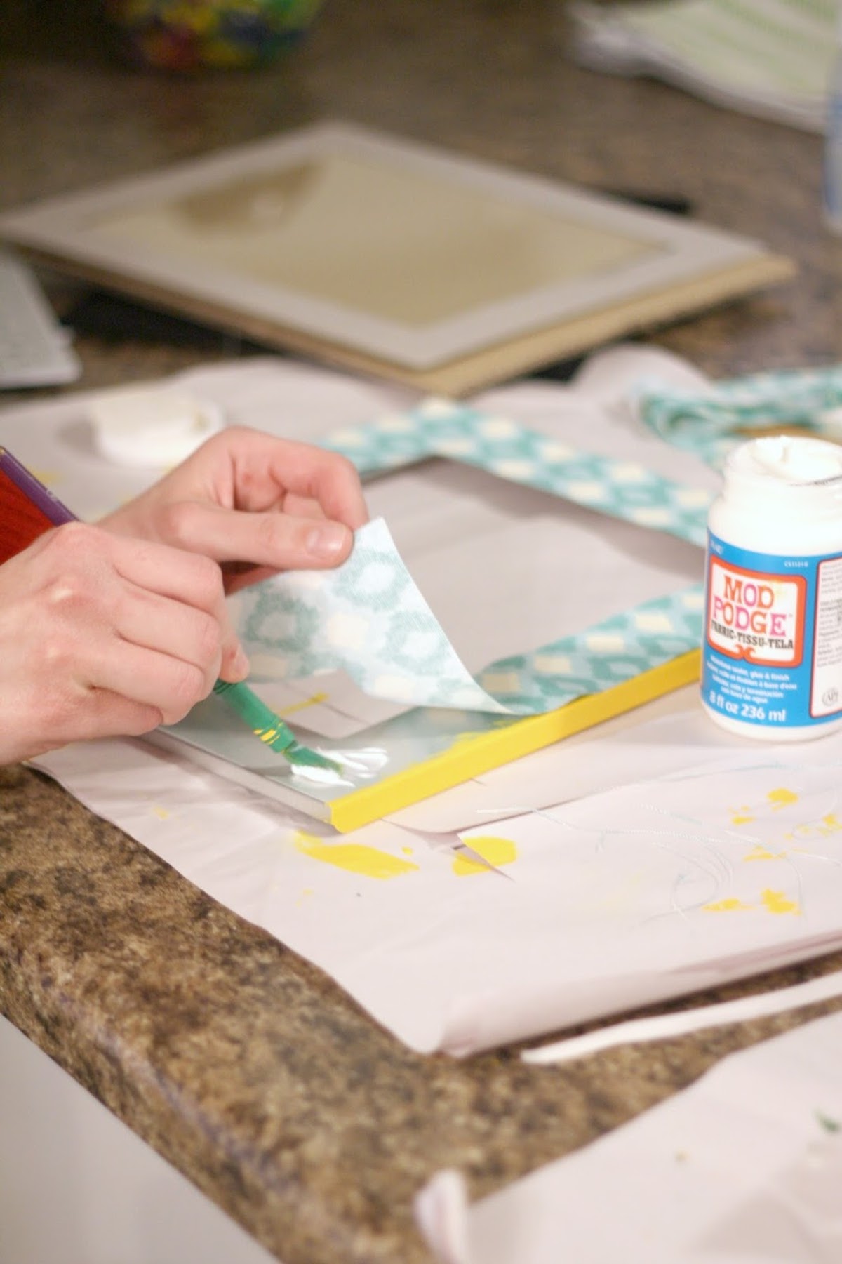 Mod Podge Picture Frame in Five Steps! - DIY Candy