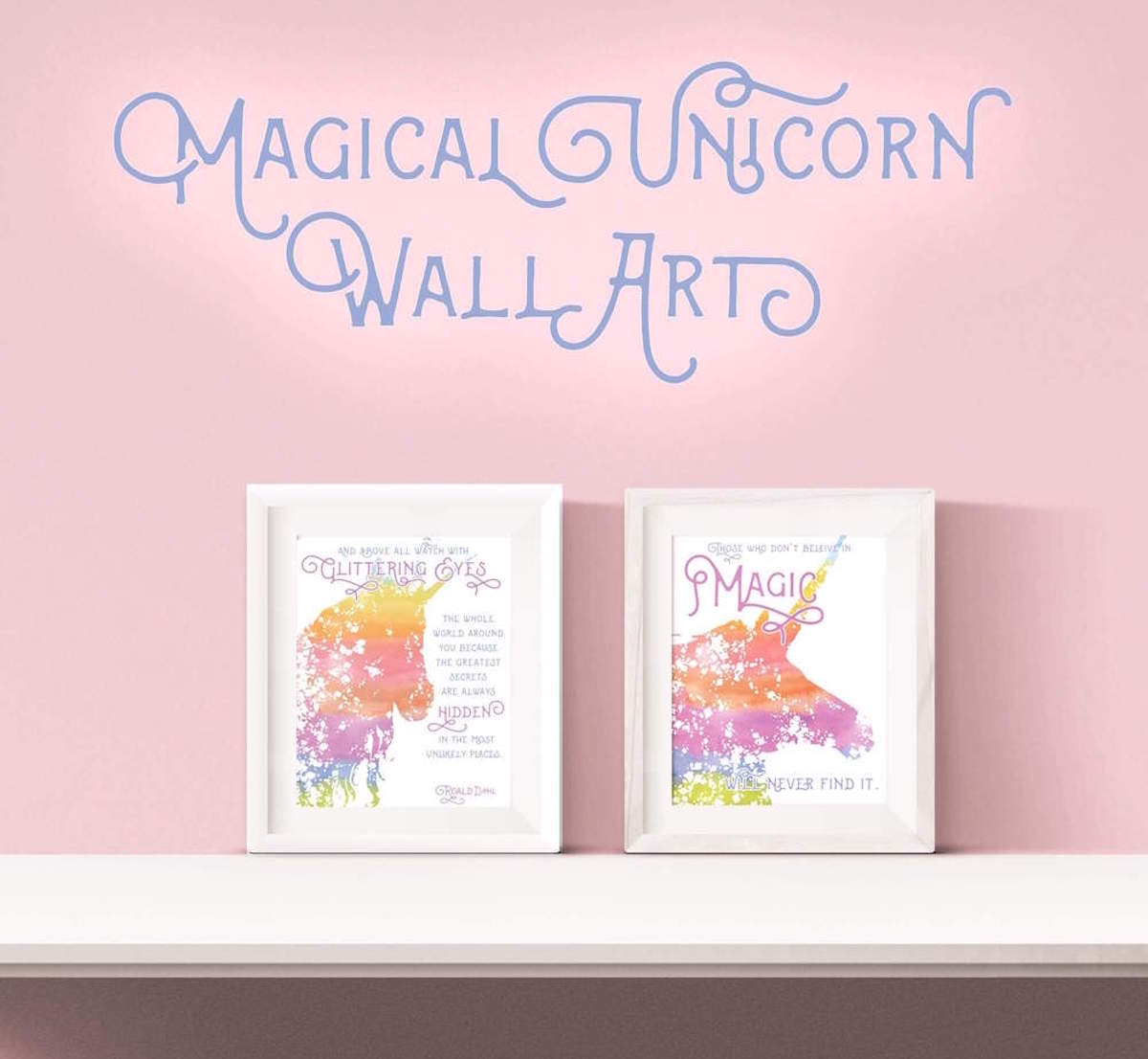 free unicorn wall art