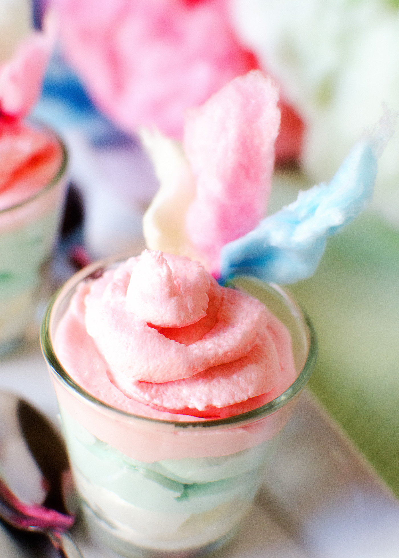 Cotton candy dessert shot