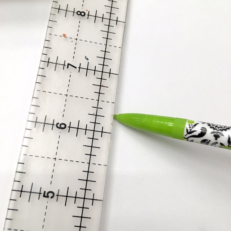 Connect pencil lines with a ruler