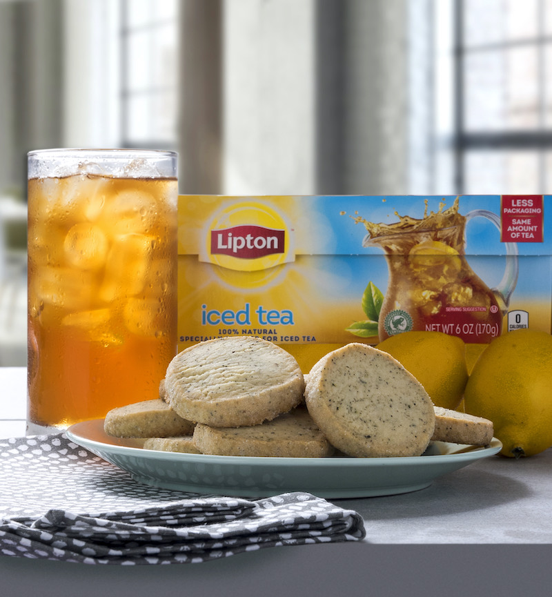 Shortbread tea cookies recipe and Lipton tea