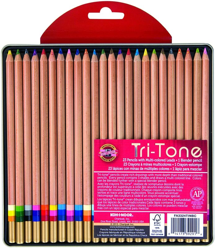 Koh-I-Noor Tri-Tone Colored Pencil Set