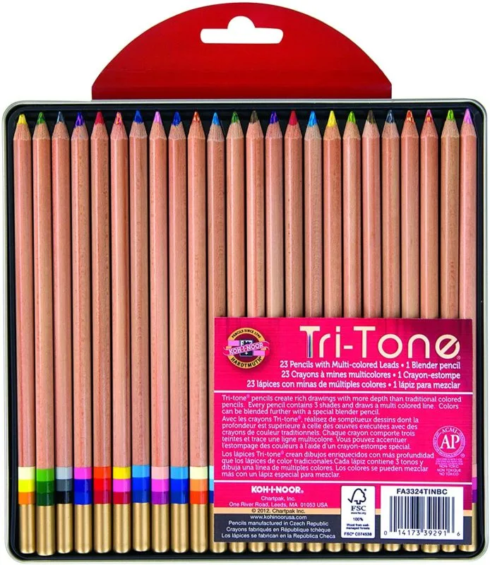 Koh-I-Noor Tri-Tone Colored Pencil Set