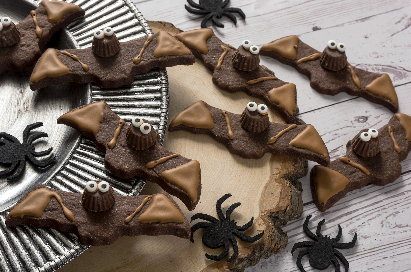 Halloween bat cookies
