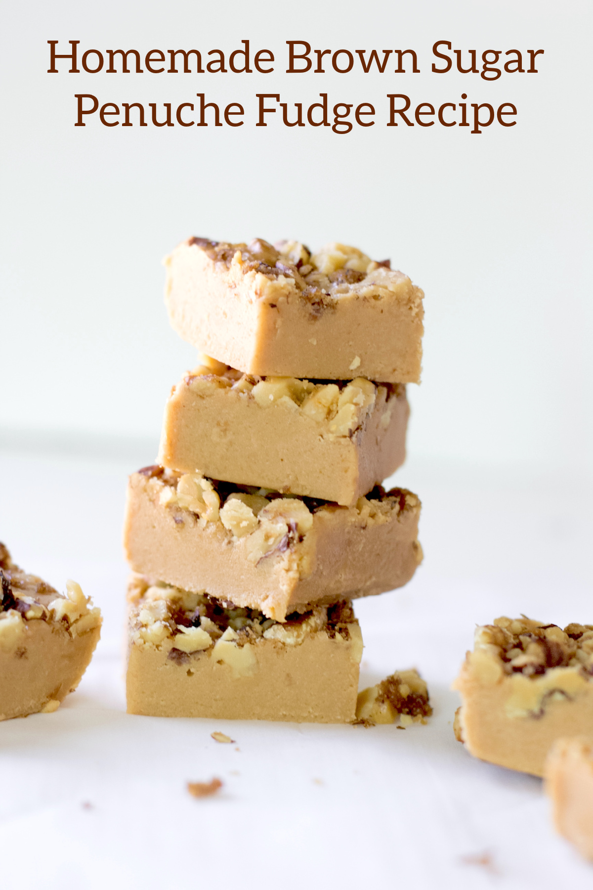 Brown Sugar Fudge Topped With Spiced Walnuts Diy Candy