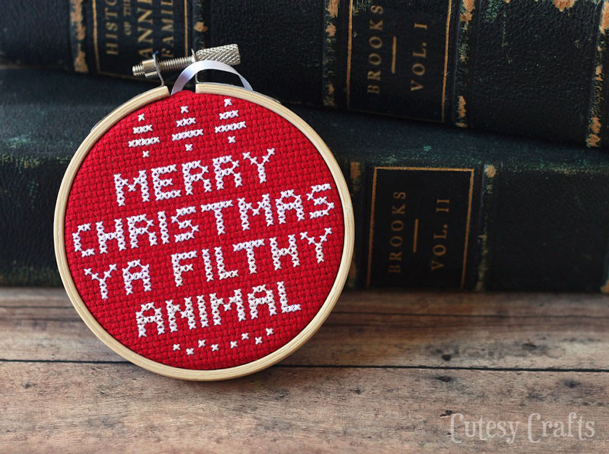 cross stitch ornament