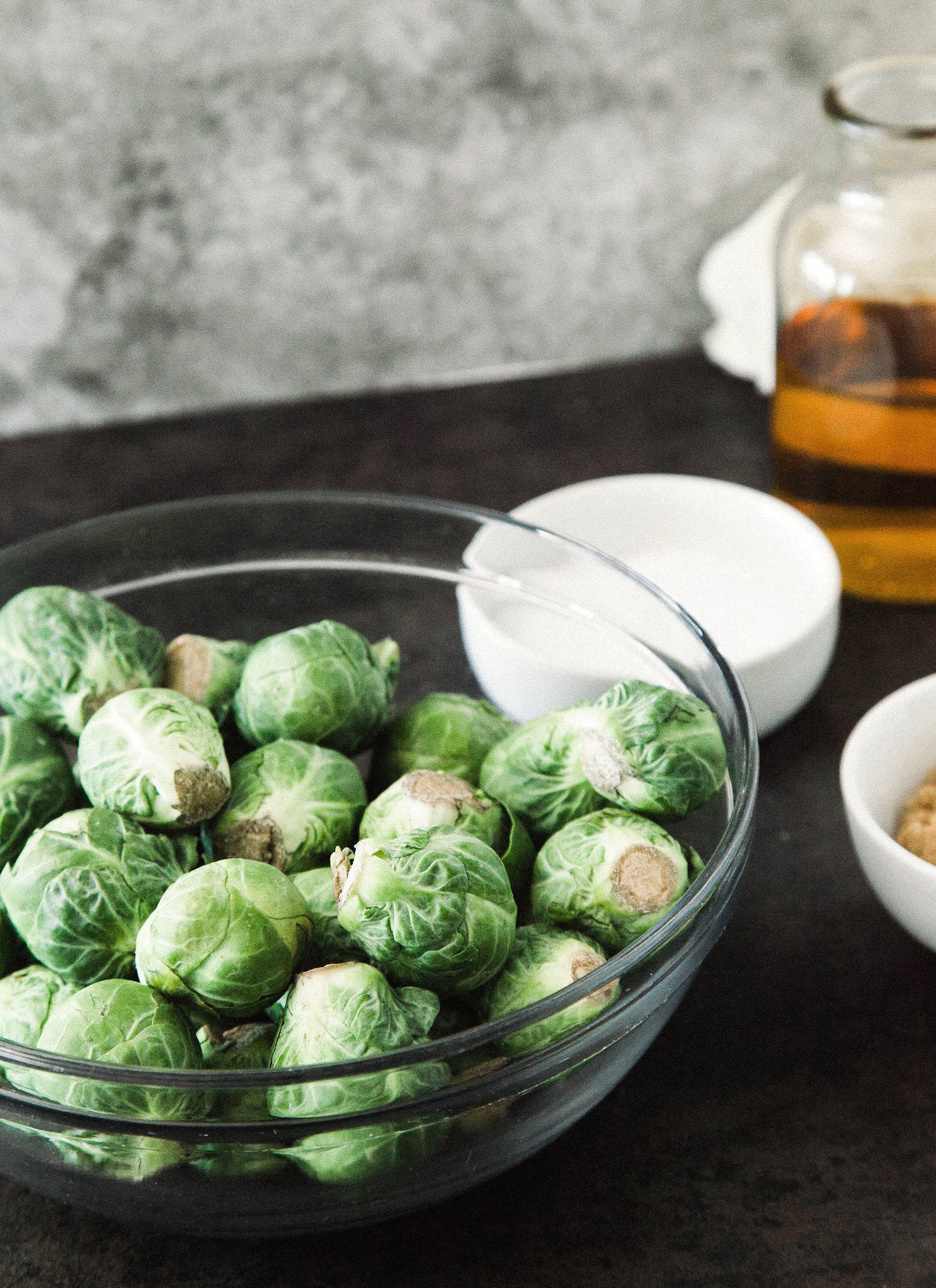 bowl of fresh brussels sprouts