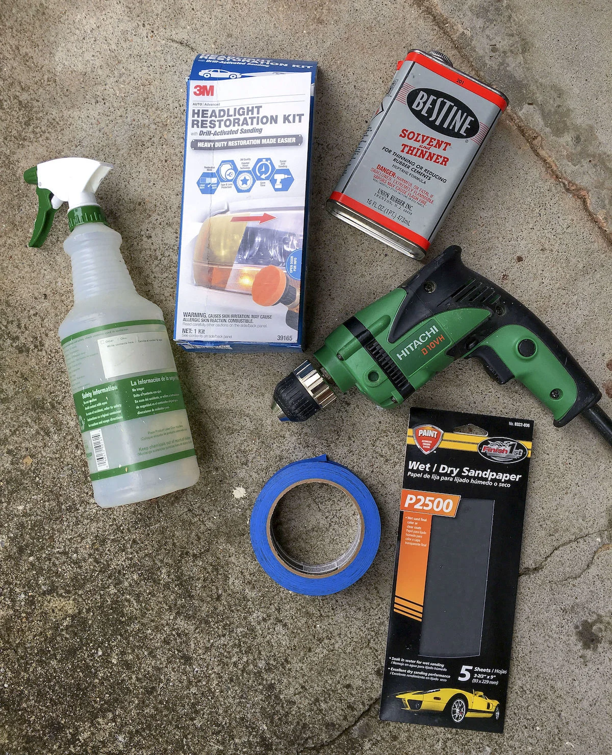 headlight sandpaper kit