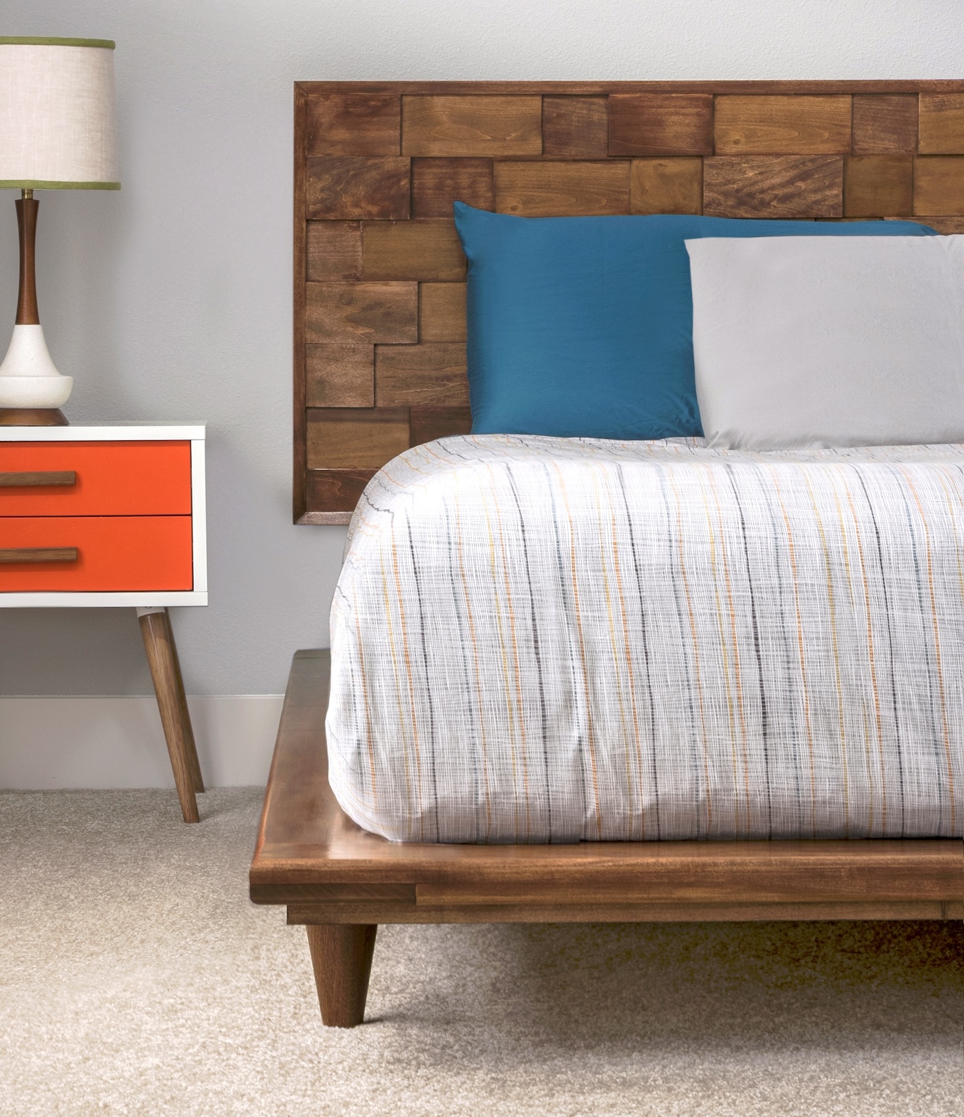 diy king size bed frame with headboard